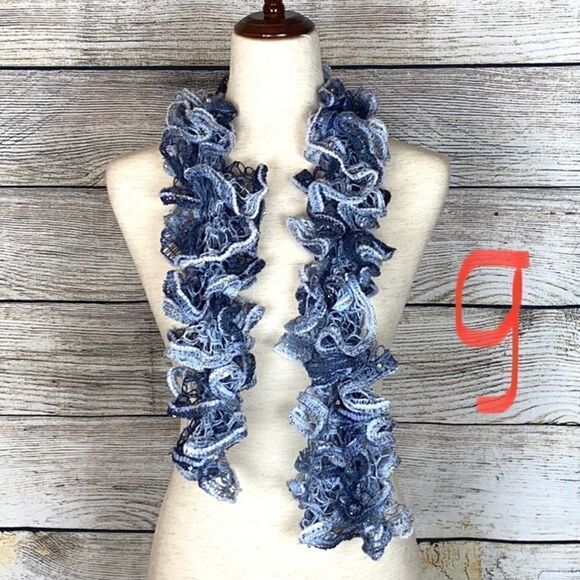 NEW Handmade knit ruffle scarf. - Picture 12 of 14